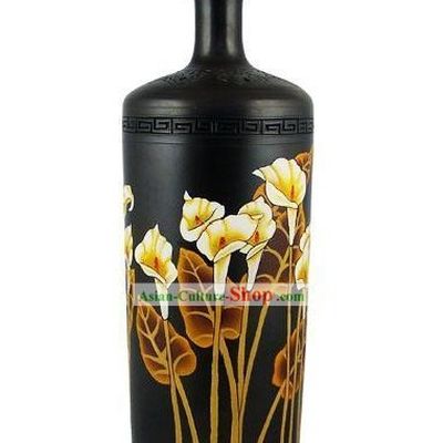 Chinese Traditional Longshan Black Pottery - Calla