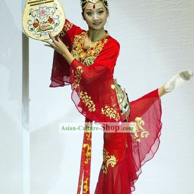 Chinese Classic Tang Dynasty Ancient Palace Dance Costumes Complete Set for Women