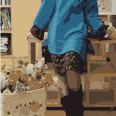 Supreme Chinese Traditional Long Blue Cotton Outercoat for Women