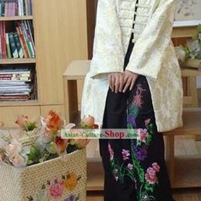Chinese Classic Mandarin Collar Flower Field Cotton Blouse