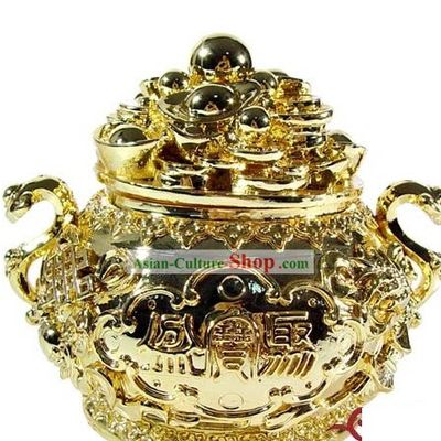 Kai Guang Golding Feng Shui Cornucopia (gathering great treasures)