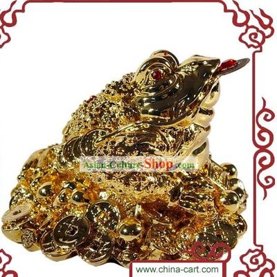 Kai Guang Feng Shui Chinese Golding Three Legs Toad (blessing prosperous)