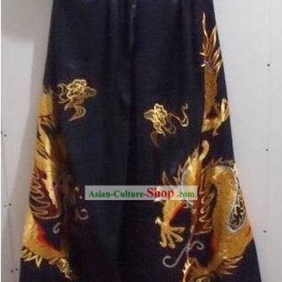 Chinese Ancient Emperor Embroidered Dragon Long Cape