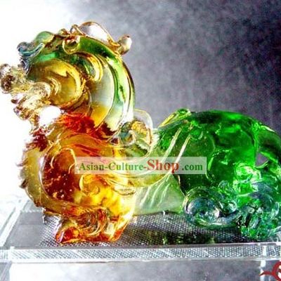 Chinese Coloured Glaze Feng Shui Pi Qiu (avoiding evil and keep wealthy)
