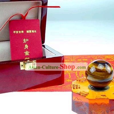Chinese Feng Shui Amber Krocodylite Eight Diagrams Ball (good luck)