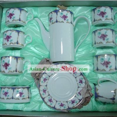 Chinese Classic Jing De Zhen Ceramic 15 Pieces Coffee Set
