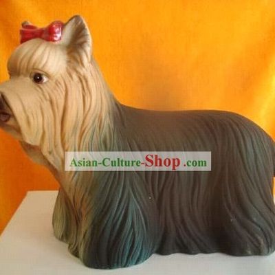Chinese Classic Jing De Zhen Ceramic Dog Statue