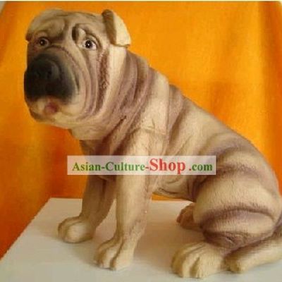 Chinese Classic Jing De Zhen Ceramic Dog Statue 1