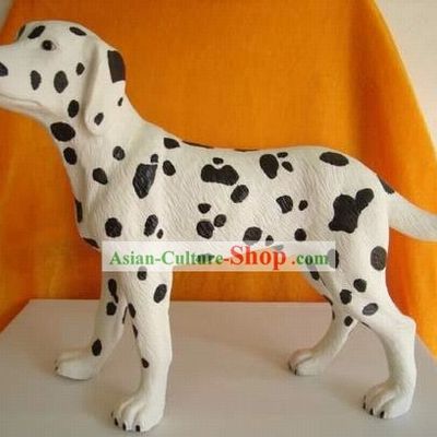 Chinese Classic Jing De Zhen Ceramic Dalmatian Dog Statue