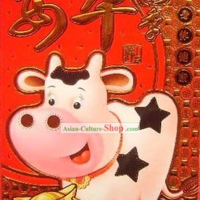 Chinese New Year Classic Ang Pow Red Envelope - Cow