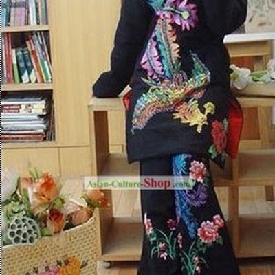 Supreme Chinese Traditional Pearls Phoenix Warm Cotton-padded Jacket