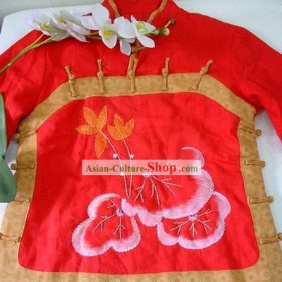 Supreme Chinese Happy New Year Hands Embroidered Mandarin Button Warm Jacket