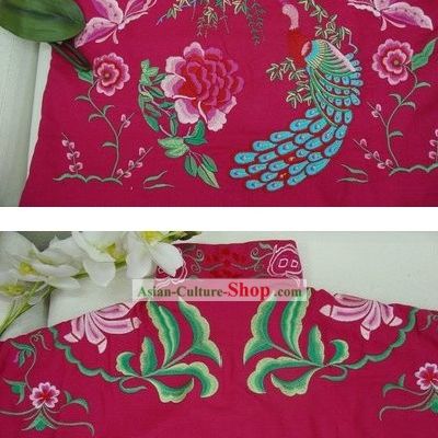 Supreme Chinese Traditional Hands Embroidered Phoenix Warm Cotton Jacket (pink)