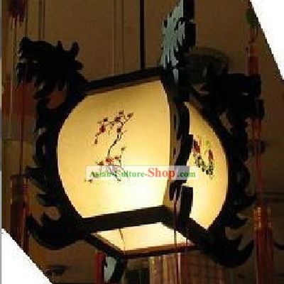 Chinese Hand Made Wood and Parchment Palace Ceiling Lantern