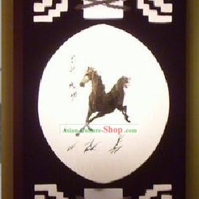 Chinese Traditional Wood and Parchment Ceiling Lantern - Horse Win Speedy Success