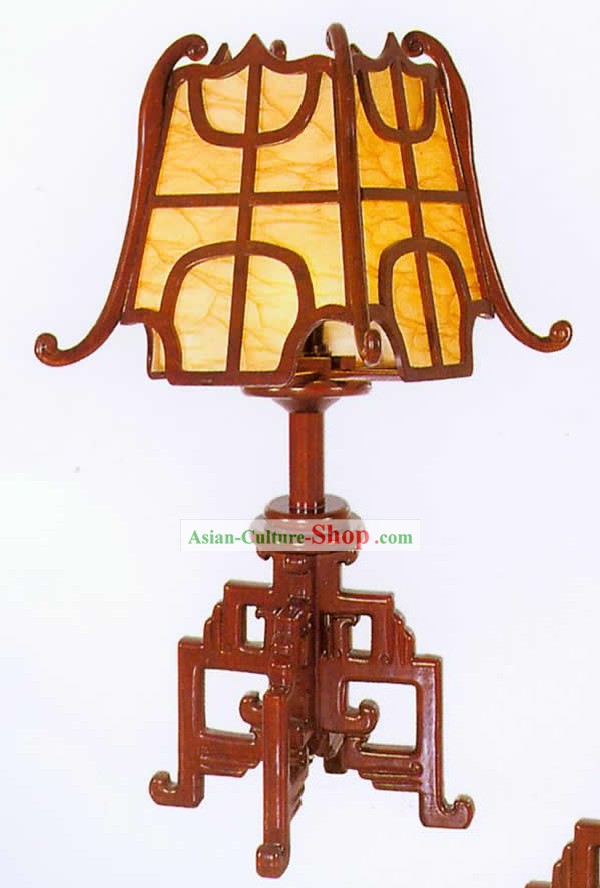 25 Inches Height Chinese Hand Made Wooden Desk Lantern