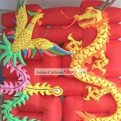 Wedding Celebration Inflatable Dragon and Phoenix Double Happiness