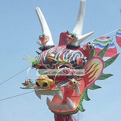 1969 Inches Super Large Chinese Hand Made and Painted Kite - 9 Dragons