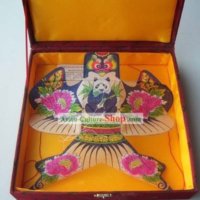 Chinese Traditional Weifang Hand Painted and Made Swallow Kite - Panda