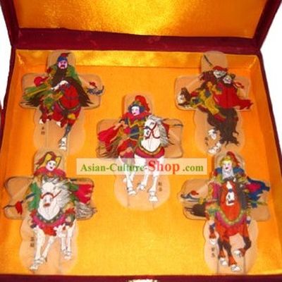 Chinese Classical Hand Painted and Made 5 Kite - Five Generals