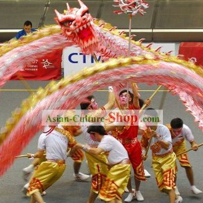Luminous Glow in the Dark Happy New Year Competition and Parade Dragon Dance Costumes Complete Set