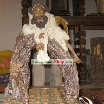 Chinese Classic Shiwan Ceramics Statue  - Tie Guai Playing With Toad