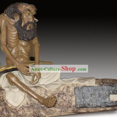 Chinese Classic Shiwan Ceramics Statue Collection - Embracing Music