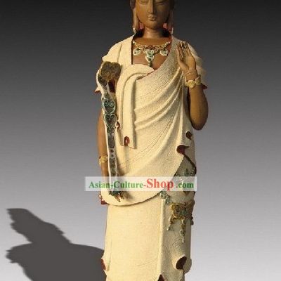 Chinese Classic Shiwan Ceramics Statue Arts Collection - As You Wish Kwan Yin