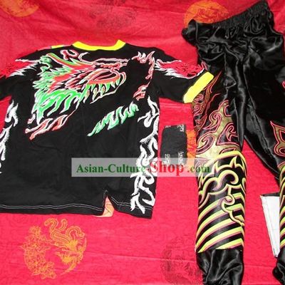 Professional Luminous Dragon Dance Costumes, Pants, Leg Coverings for Dancer (black)