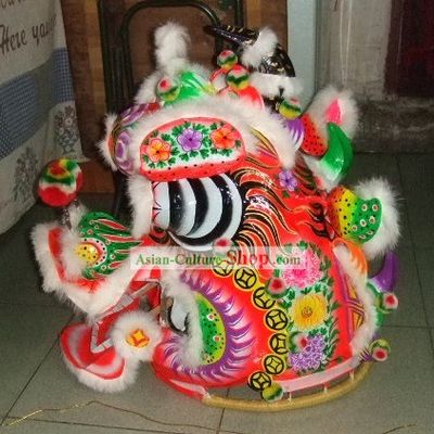 Supreme Chinese Traditional Kylin Dance Costumes Complete Set (red)