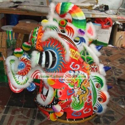 Supreme Chinese Traditional Kylin Dance Costumes Complete Set with Dragons Painting