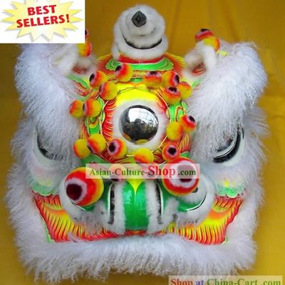 Supreme Competition and Parade Long Sheep Wool Southern Lion Dance Costumes Complete Set