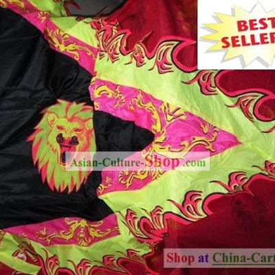 Large Traditional Dragon Dance and Lion Dance Giant Silk Triangular Flag