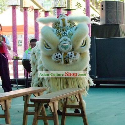 Supreme Long Sheep Wool Chinese Traditional Southern Lion Dance Equipments Complete Set