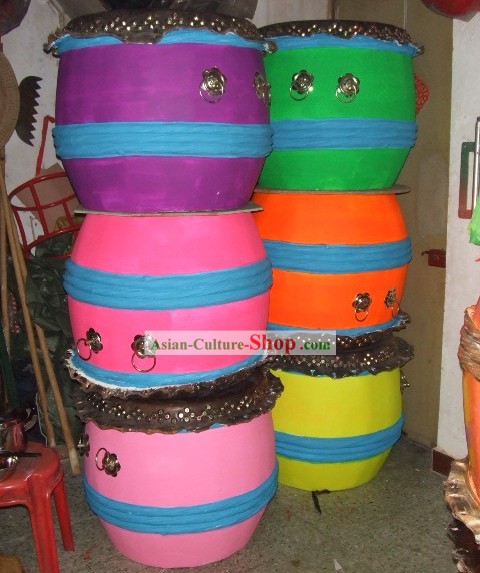 Large Chinese Luminous Wooden Drum for Lion Dance and Dragon Dance (glow in dark)
