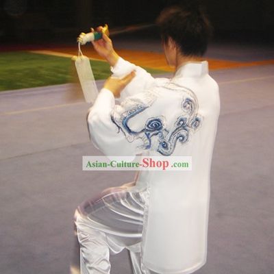 Chinese Traditional Tai Chi Kung Fu Embroidery Cloud Performance Uniform Set