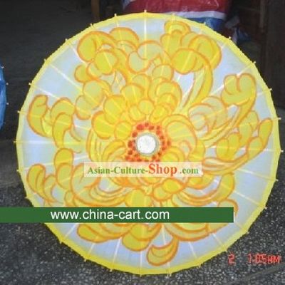 Chinese Handmade Dance Performance Umbrella - Blossoming Chrysanthemum