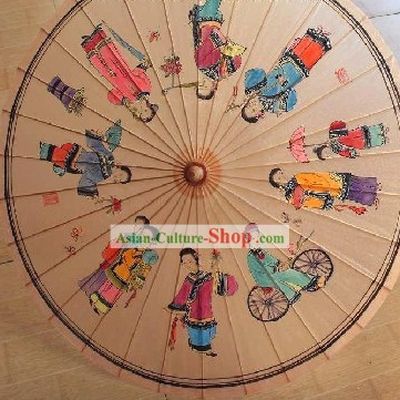 Supreme Chinese Handmade and Painted Umbrella - Ancient Oriental Beauties