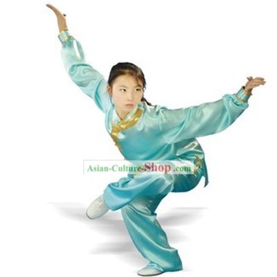 Chinese Traditional Wu Shu Kung Fu 100 Percent Silk Uniform