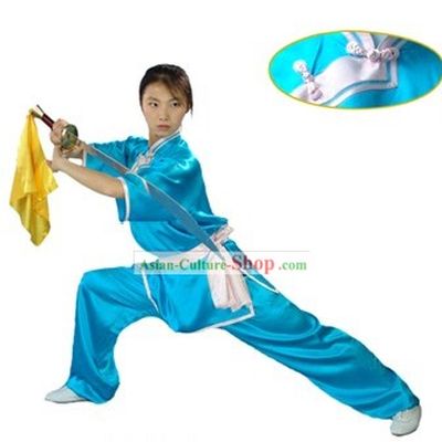 Chinese Traditional Changquan Long Fist 100 Percent Silk Uniform for Women