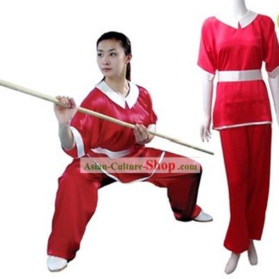 Chinese Traditional Martial Arts 100 Percent Silk Changquan Long Fist Uniform for Women