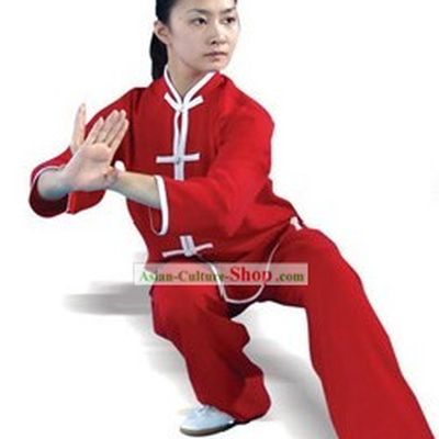 Chinese Traditional Silk and Cotton Kung Fu Uniform for Women
