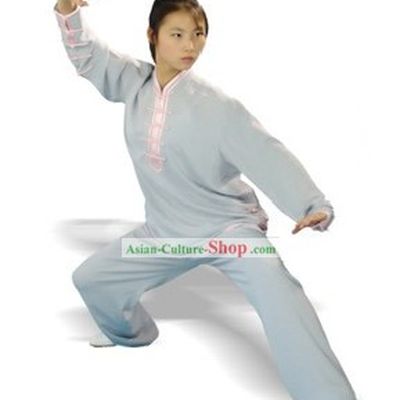 Chinese Traditional Silk and Cotton Mu Lan Uniform for Women