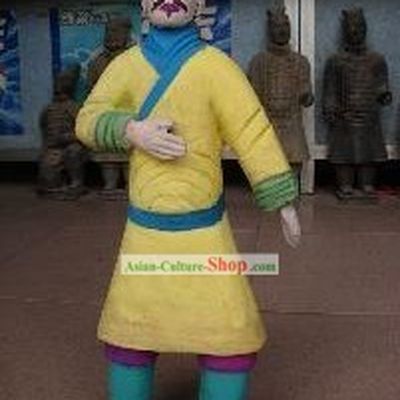 73 Inches Real Size Colored Chinese Terra Cotta Warrior Statue - Standing Archer