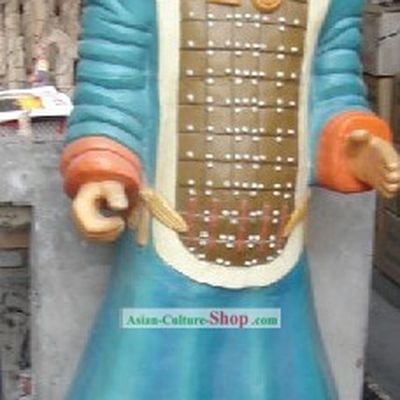 73 Inches Real Size Colored Chinese Terra Cotta Warrior Statue - Civilian