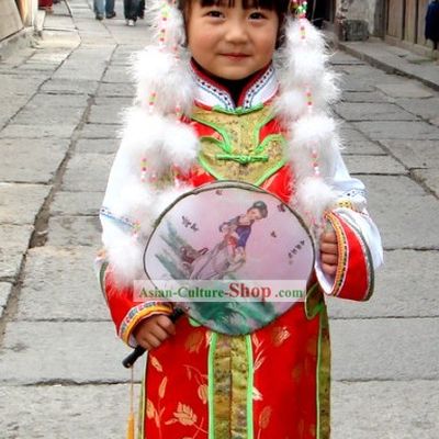 Chinese Traditional Folk Dance Costumes Complete Set for Children