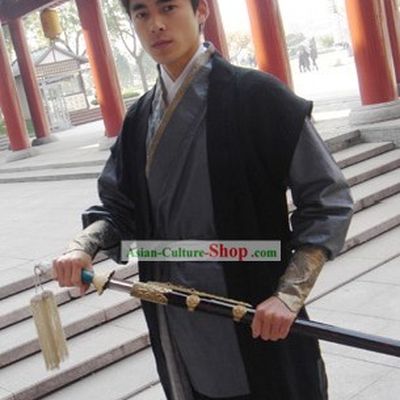 Chinese Han Dynasty Swordsman Costumes Complete Set