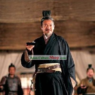 China Han Dynasty Cao Cao Costumes and Hat in Three Kingdoms