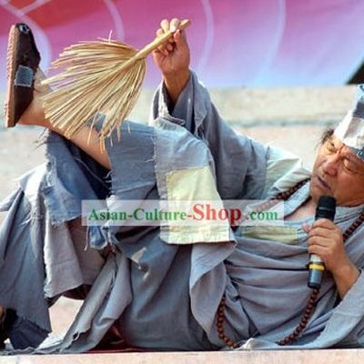 Ji Gong Buddhist Monk Costumes Comoplete Set