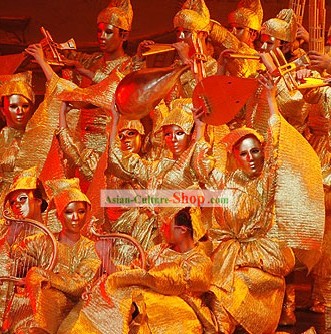 Ancient Chinese Palace Mask Dance Costumes Complete Set